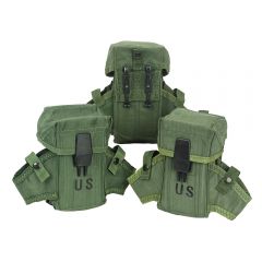USED/REPAIRED US M-16 AMMO POUCH WITH GRENADE CARRIERS (3 PACK)