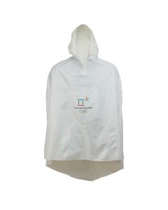 NYLON PONCHO WHITE WITH S.K. OLYMPIC LOGO/ 2 PACK