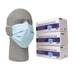 3-PLY DISPOSABLE FACE MASKS 3-BOXES OF 50 MASKS TOTAL OF 150PCS