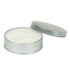 4 INCH  DIAMETER CANDLE IN CAN WITH MATCHES (12 PER CASE)