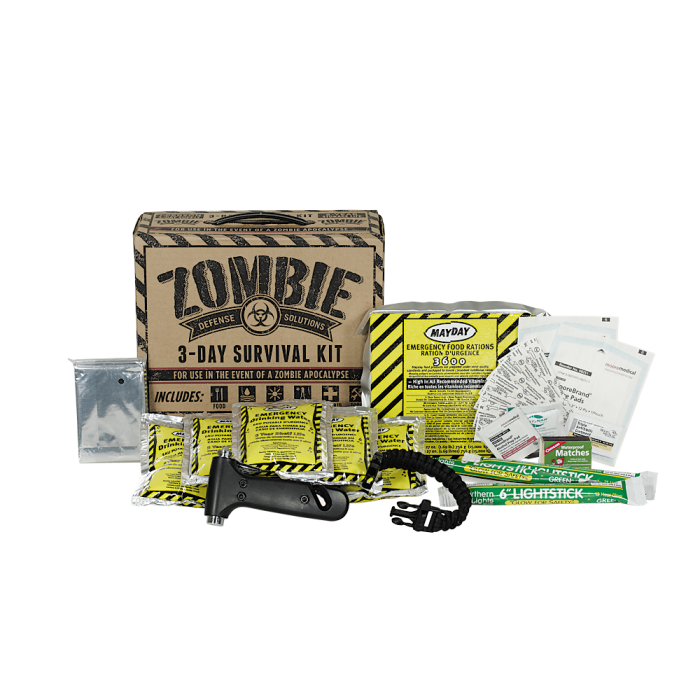 ZOMBIE DEFENSE SOLUTIONS - 3 DAY SURVIVAL KIT